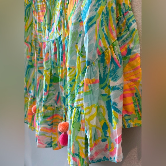Lilly Pulitzer Amisa Sea Salt Sun Tunic Blouse Size XXS sku11 - Picture 5 of 9